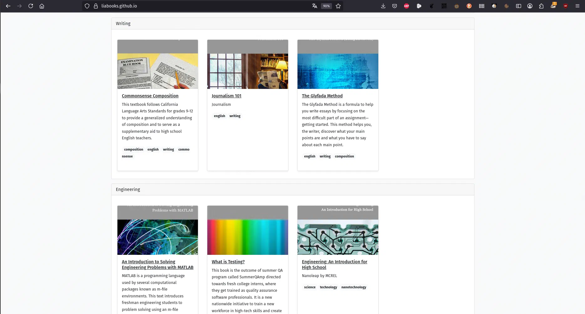 Screenshot: grid structuring